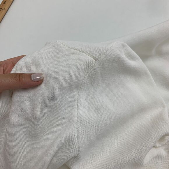 J. McLaughlin Cardigan Womens S Small Fringe Hem Open Front Collarless Cropped - Picture 12 of 14